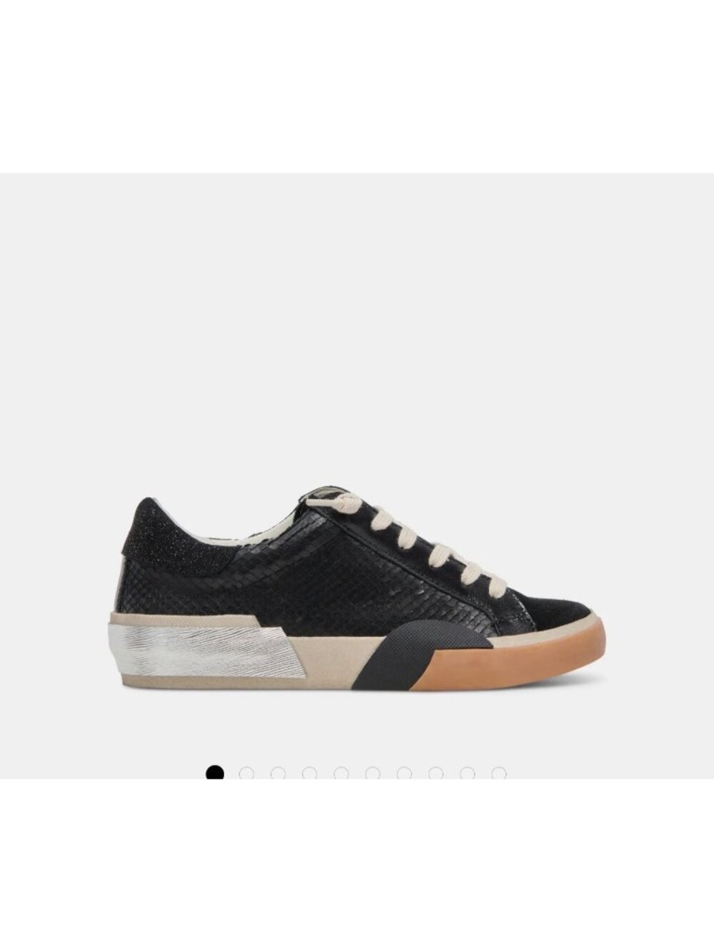 Dolce Vita Zina sneakers in an Onyx Embossed Leather size 10